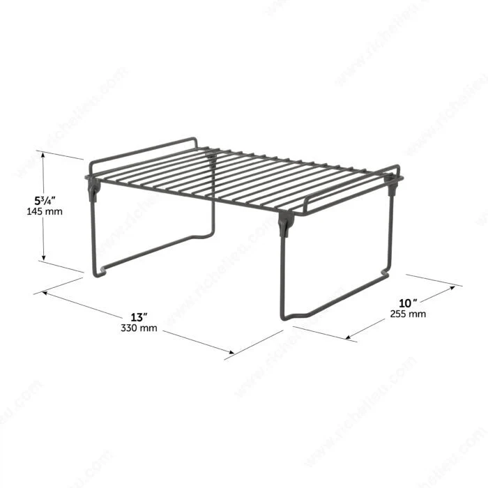 Étagère empilable en fil d'acier – Graphite