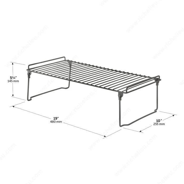 Étagère empilable en fil d'acier – Graphite