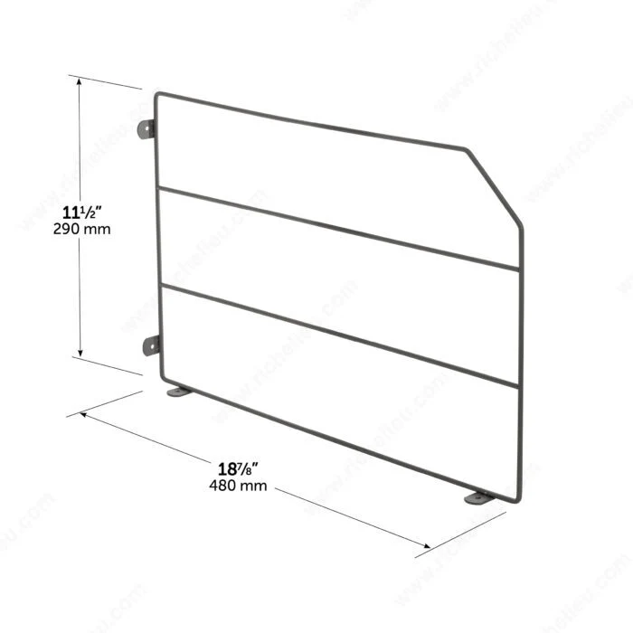 Séparateur de plats de cuisson en fil d'acier – Graphite
