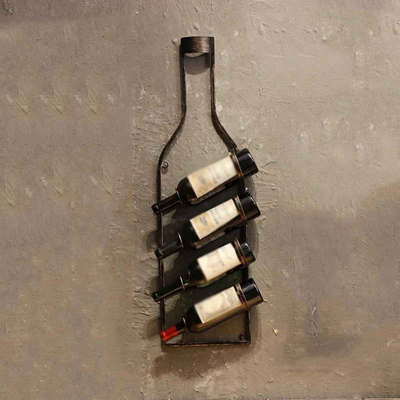Porte-bouteille mural silhouette bouteille