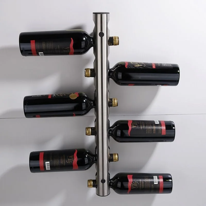 Porte bouteille mural inox — 8 ou 12 Bouteilles