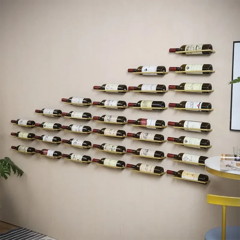 Porte-bouteille mural rail horizontal