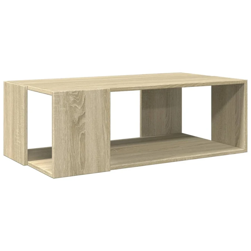 Table basse design moderne et contemporain 89,5 x 48 x 30 cm bois d'ingénierie couleur chêne DEC039021