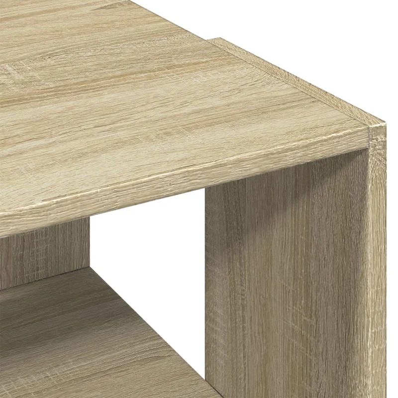 Table basse design moderne et contemporain 89,5 x 48 x 30 cm bois d'ingénierie couleur chêne DEC039021