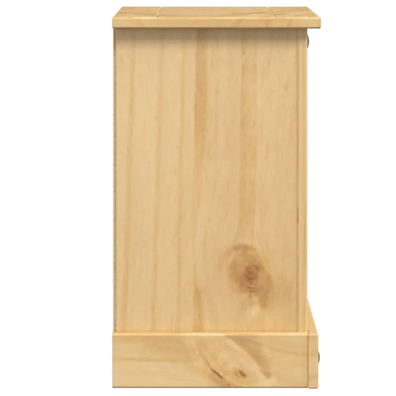 Table de chevet avec 3 tiroirs 35 x 32,5 x 58 cm bois de pin massif DEC033899
