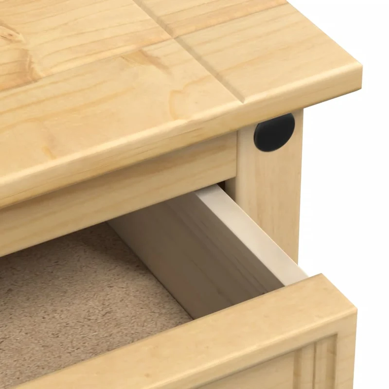 Table de chevet avec 3 tiroirs 35 x 32,5 x 58 cm bois de pin massif DEC033899