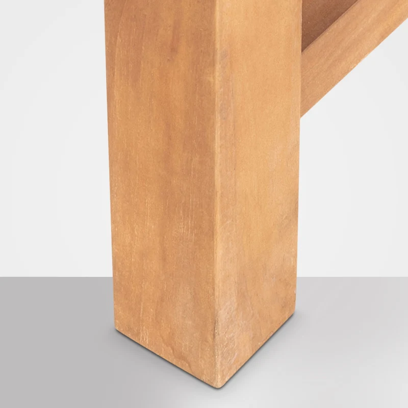 Banc en teck 120 cm avec dossier et accoudoirs design authentique et confortable 10_0008580