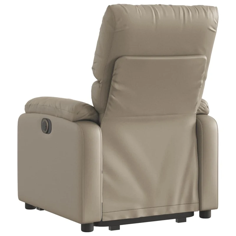 Fauteuil relax TV fonction de levage électrique très confortable en PVC couleur cappuccino DEC028251