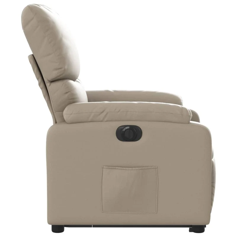 Fauteuil relax TV fonction de levage électrique très confortable en PVC couleur cappuccino DEC028251