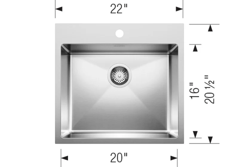 Évier Blanco - Quatrus R15 Drop-in 22