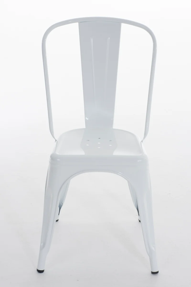 Chaise empilable style industriel factory métal blanc 10_0000892