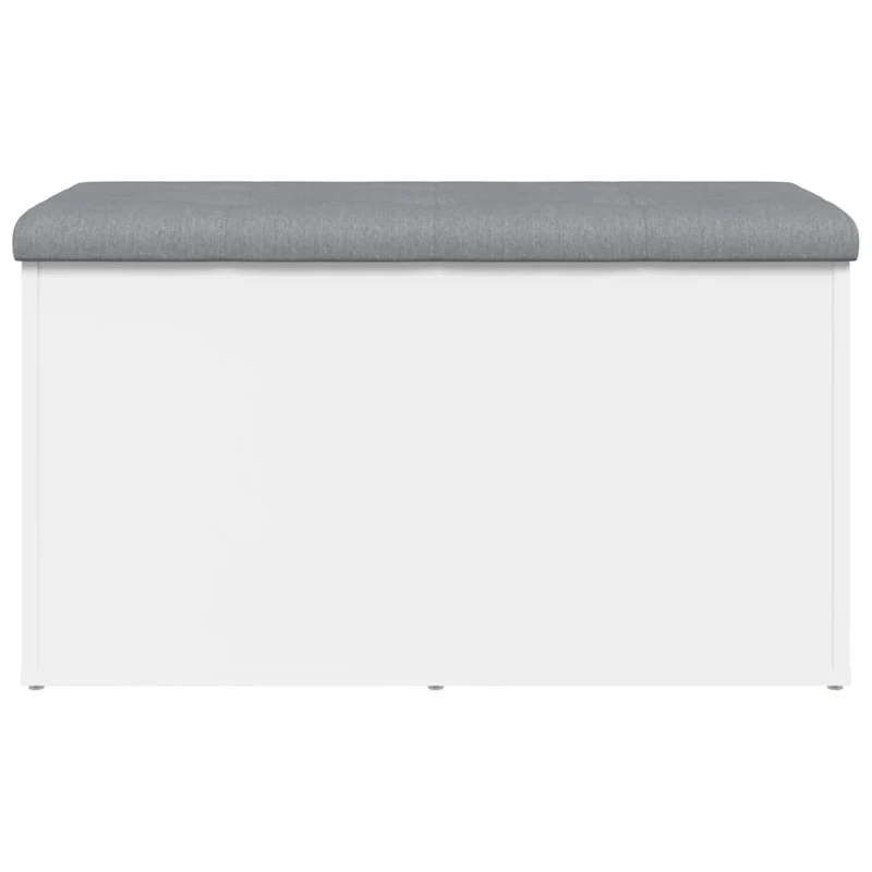 Banc banquette de rangement blanc 82 x 42 x 45 cm bois d'ingénierie blanc DEC024713