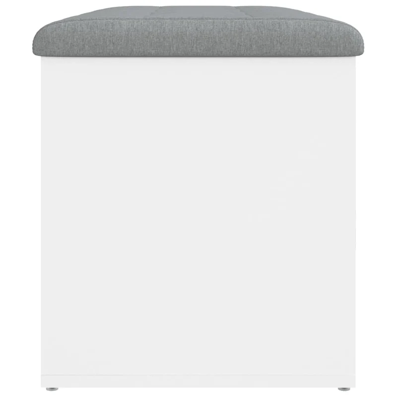 Banc banquette de rangement blanc 82 x 42 x 45 cm bois d'ingénierie blanc DEC024713