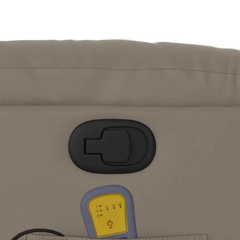 Fauteuil de relaxation TV fonction massage inclinable 6 points de massage en PVC cappuccino DEC026875