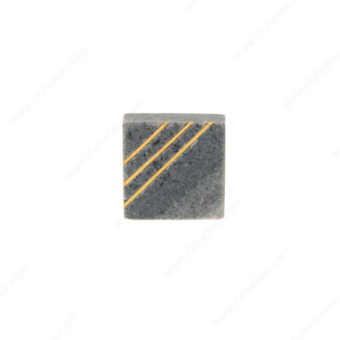 Bouton éclectique en marbre et laiton - 6640