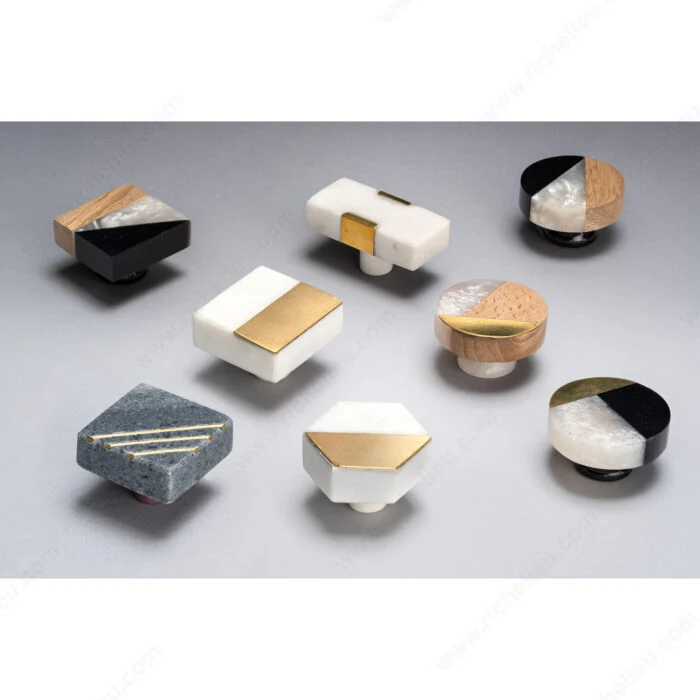 Bouton éclectique en plastique et métal - 6645