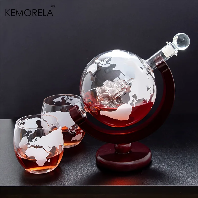 Carafe à whisky globe terrestre 900ml