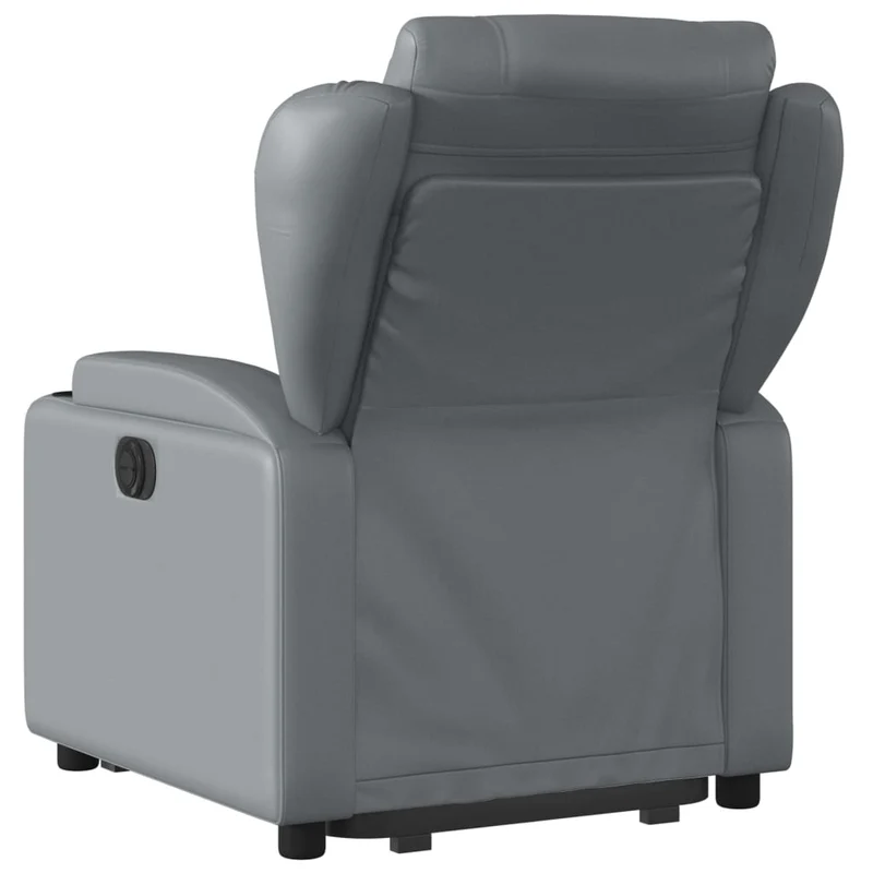 Fauteuil relax TV fonction de levage électrique très confortable en PVC gris DEC028383