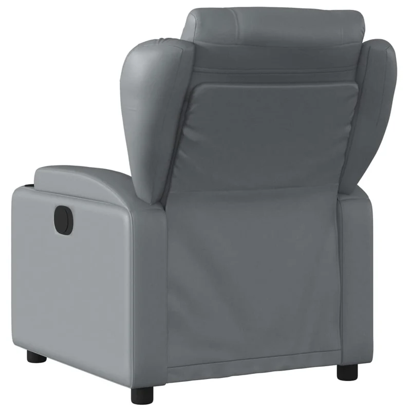 Fauteuil relax TV fonction d'inclinaison électrique très confortable en PVC gris DEC028388