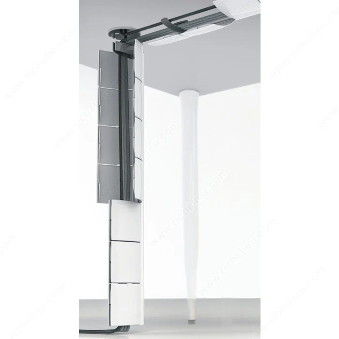 Colonne passe-fils verticale (sous le bureau)