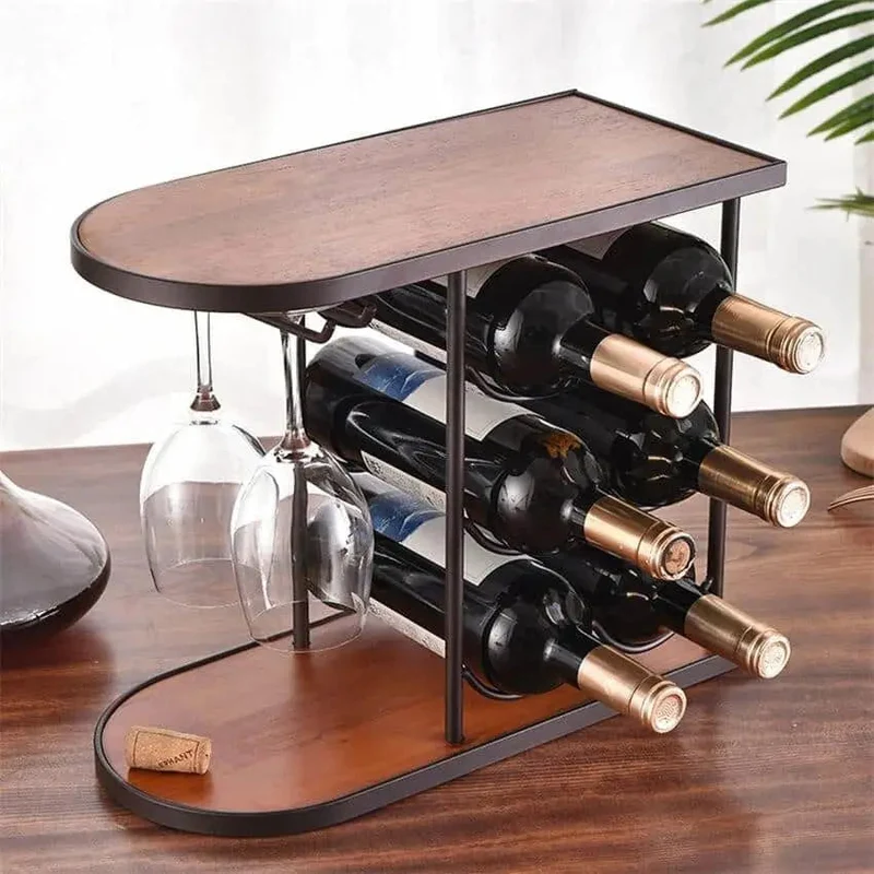 Porte Bouteille En Bois Tress'