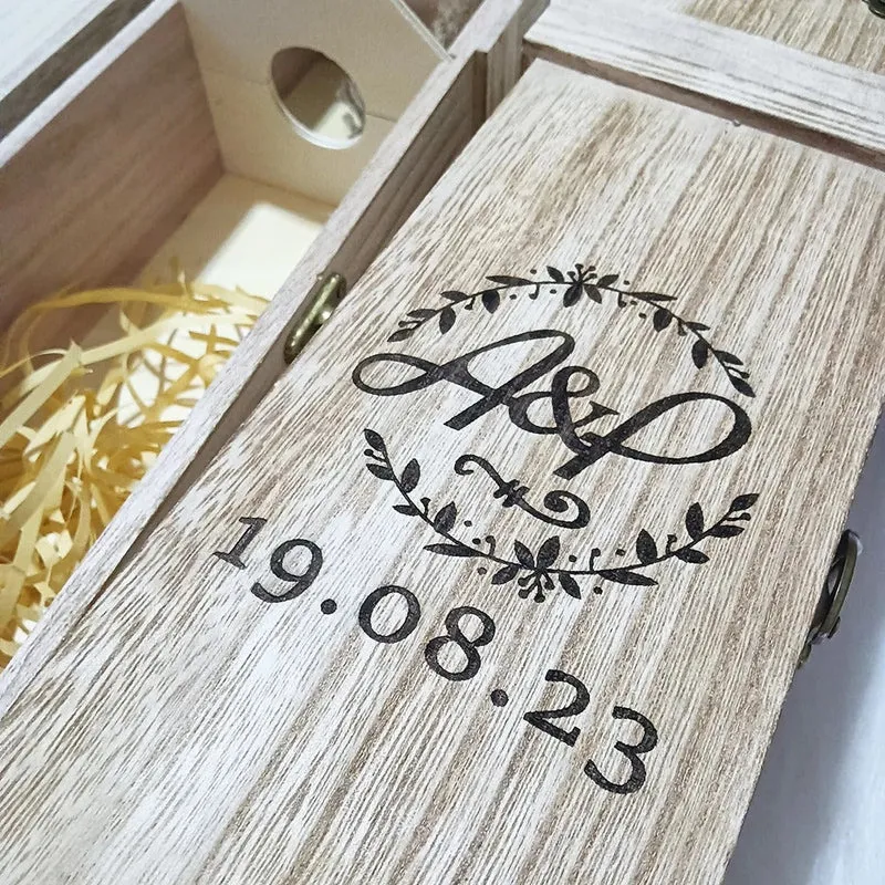 Caisse bouteille de vin personnalisée Rustica