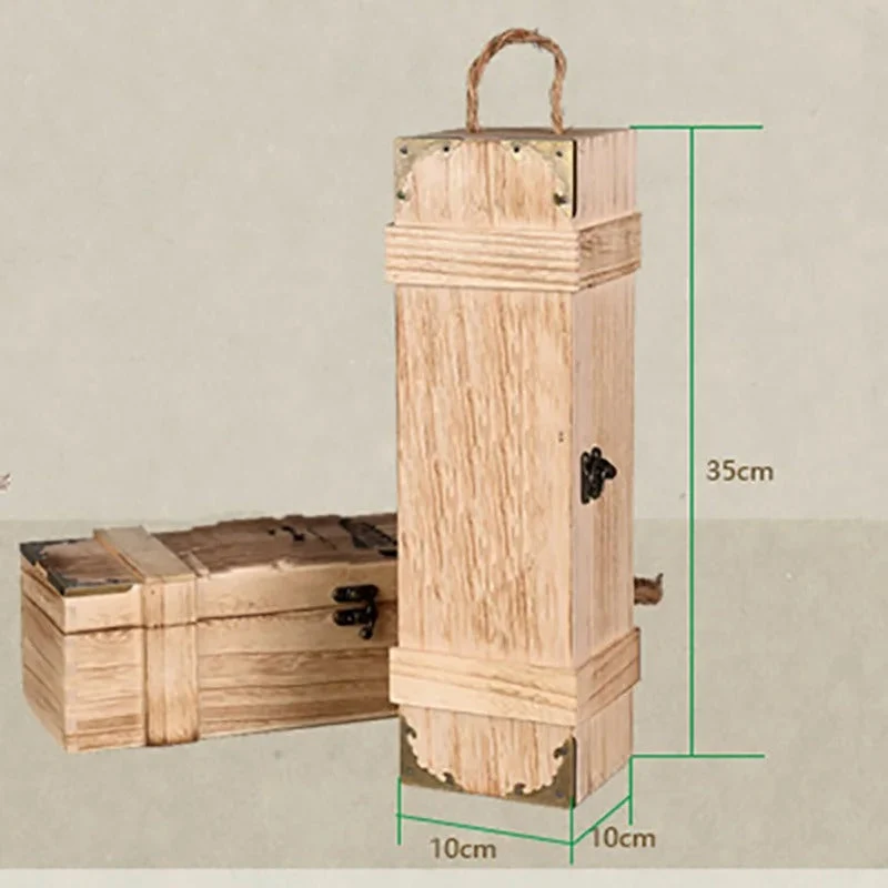 Caisse bouteille de vin personnalisée Rustica