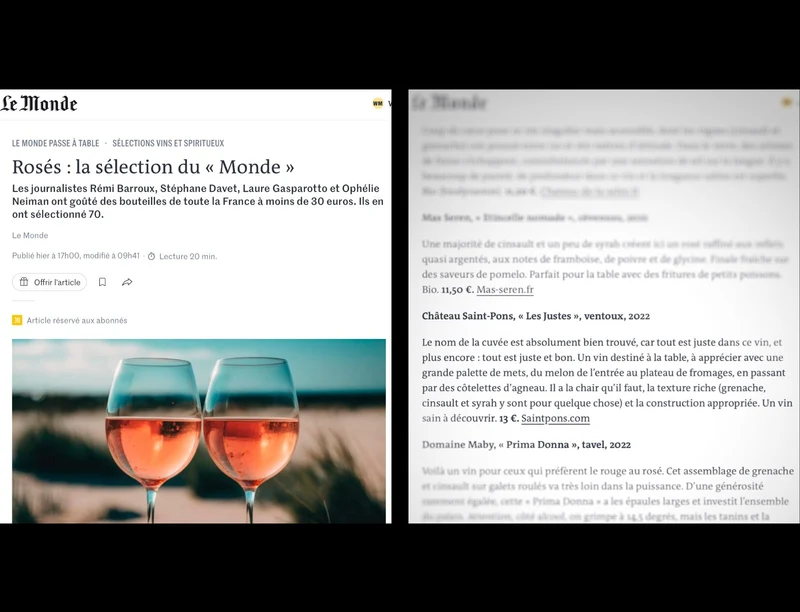 Les Justes Rosé - AOC Ventoux 2024 Vin Biologique HVE
