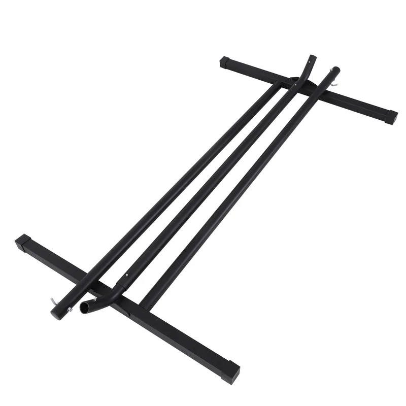 Support pied de hamac en arc 3,60 x 0,92 x 1,12 m robuste pieds antidérapants capacité 120 kg contemporain en métal noir 21_0004471