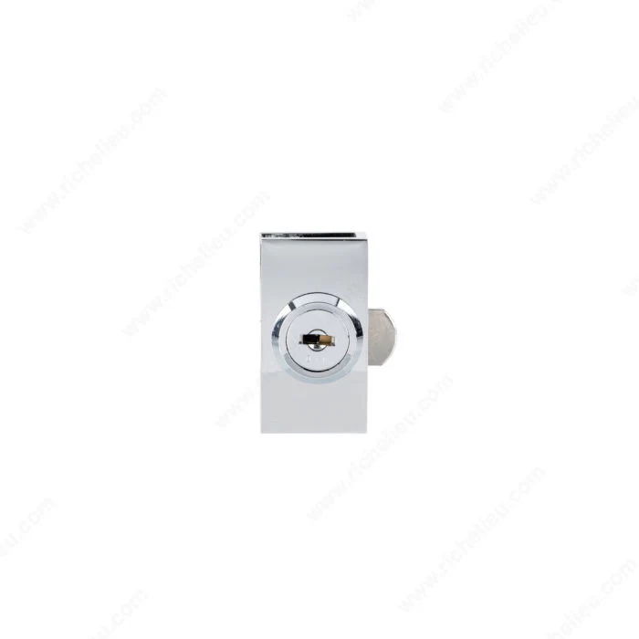 Serrure à poussoir pour porte battante en verre de 5 à 8 mm