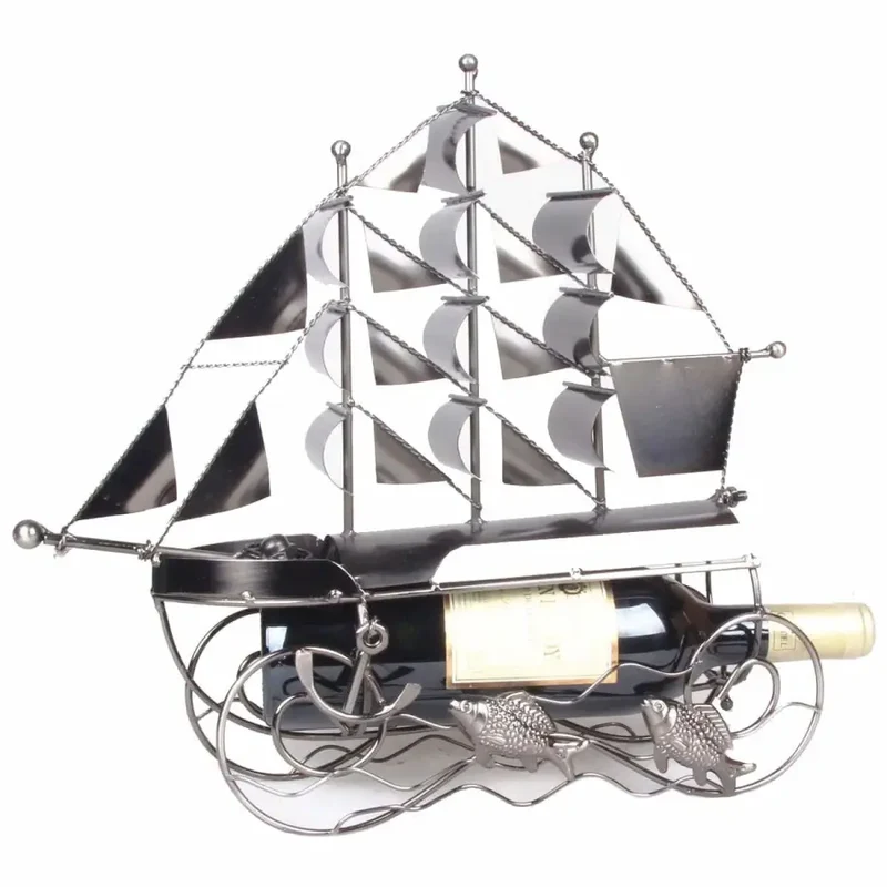 Porte Bouteille Voilier d'Argent