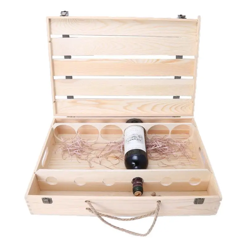 Caisse De Vin Bois Personnalisée Leather