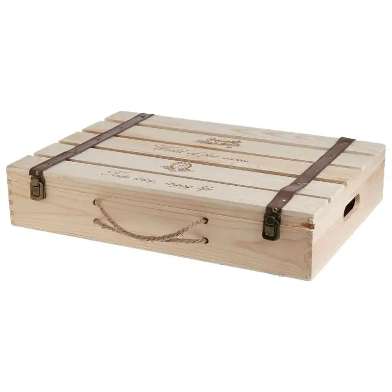 Caisse De Vin Bois Personnalisée Leather