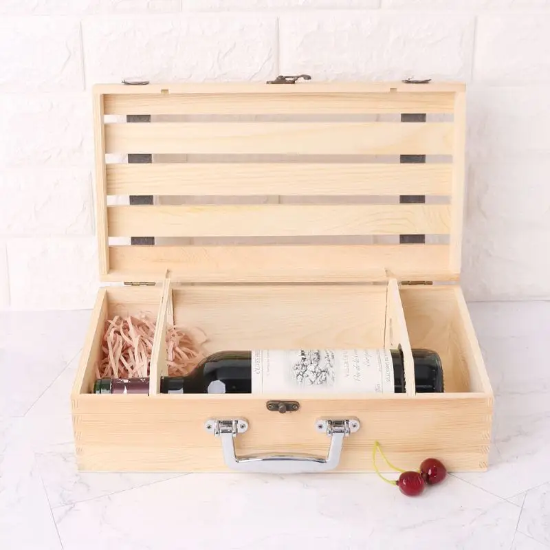 Caisse Vin Bois Attaché-Case