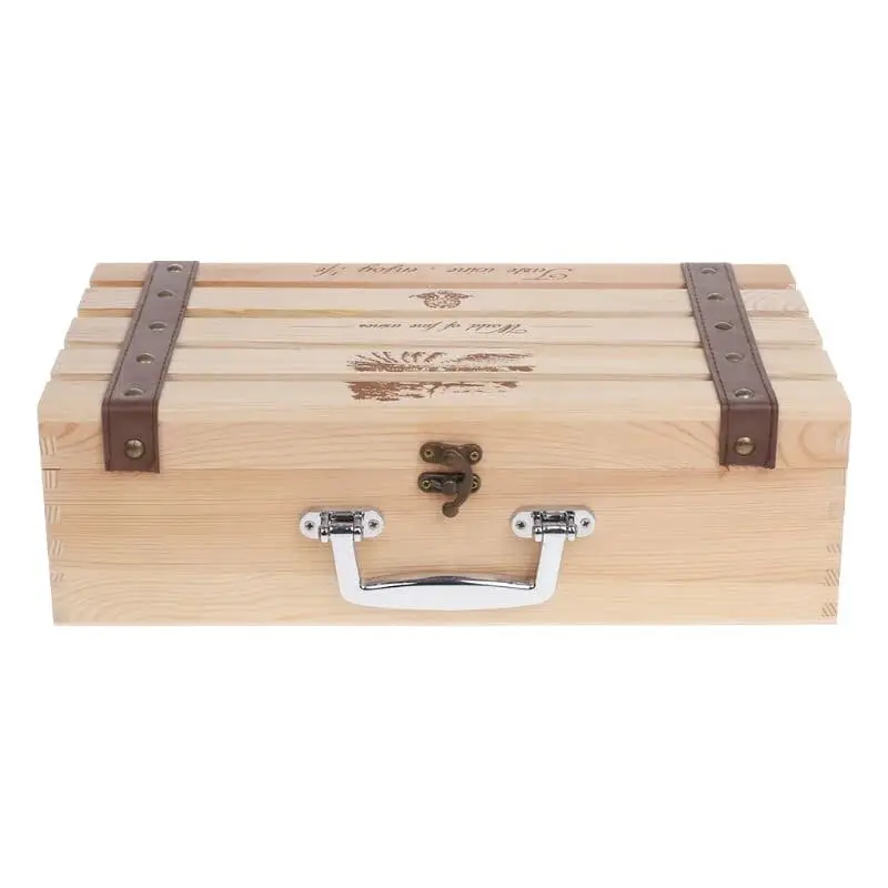 Caisse Vin Bois Attaché-Case