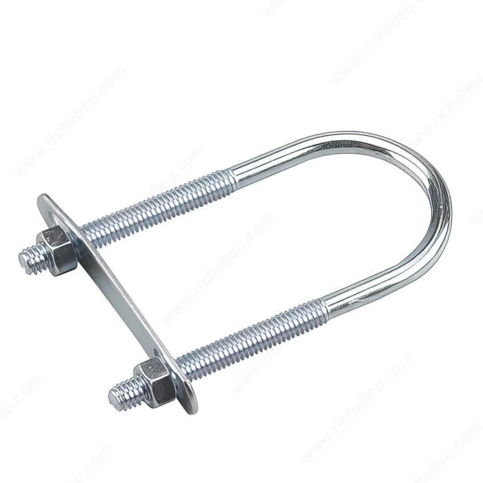 Boulon en forme de U avec plaque et écrous hexagonaux