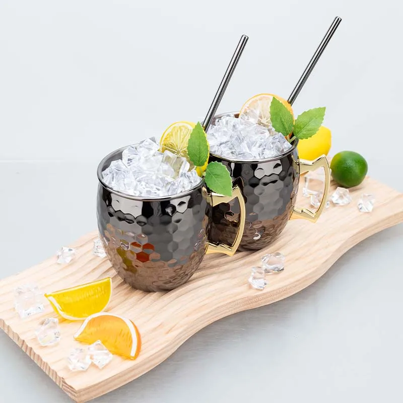 Lot verre moscow mule noir 500ml