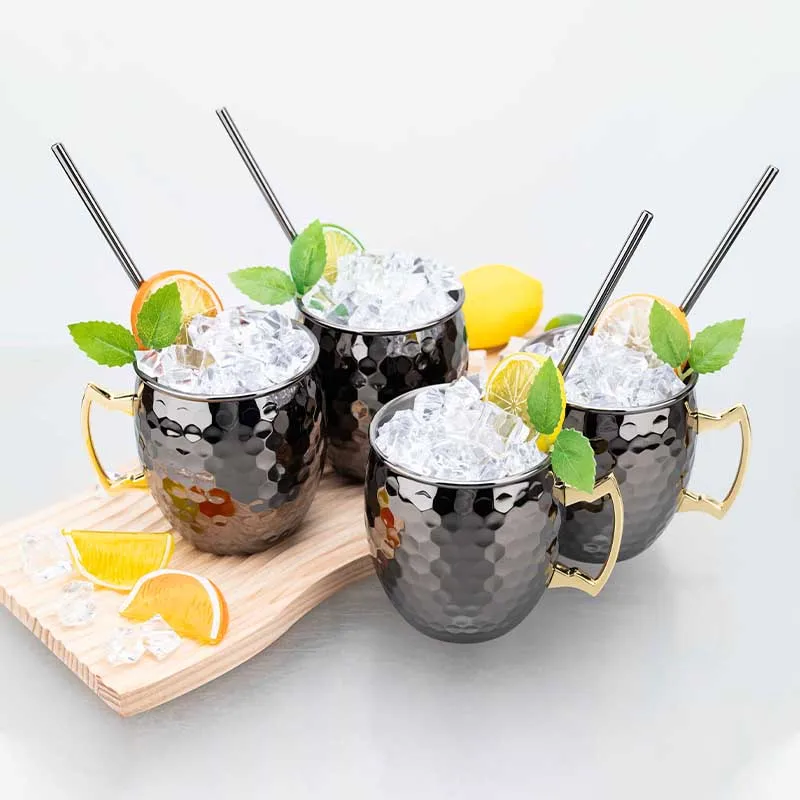 Lot verre moscow mule noir 500ml
