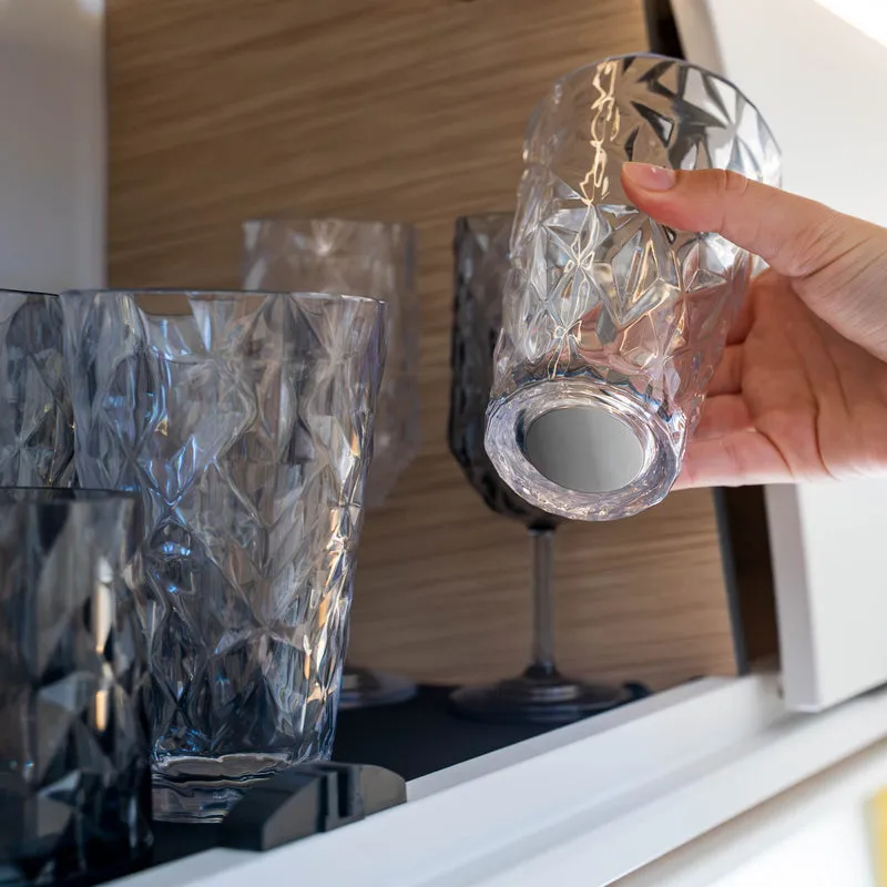 Magnet-Kunststoffglas LONGDRINK CLEAR PRISMA ohne Pad