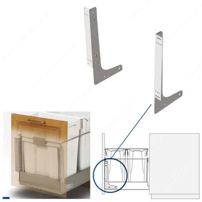 Support de fixation sur porte gris
