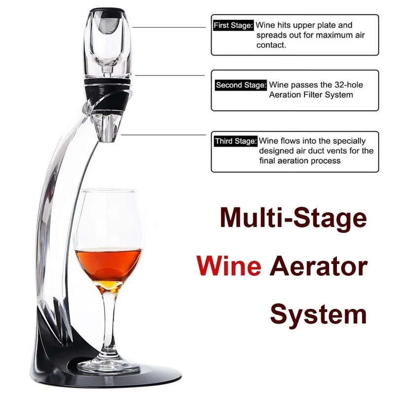 Aérateur de vin | Magic Decanter Luxe avec support