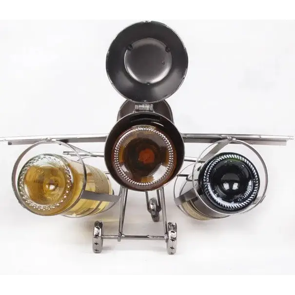 Porte Bouteille Métal Avion Bomby