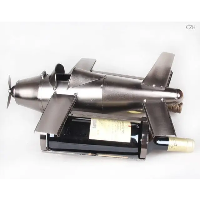 Porte Bouteille Métal Avion Bomby