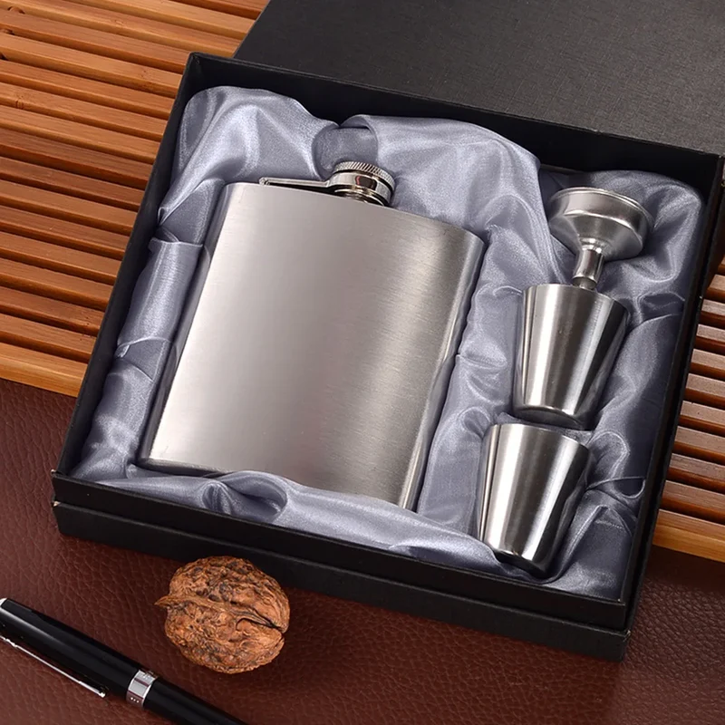 Flasque alcool acier inox gris