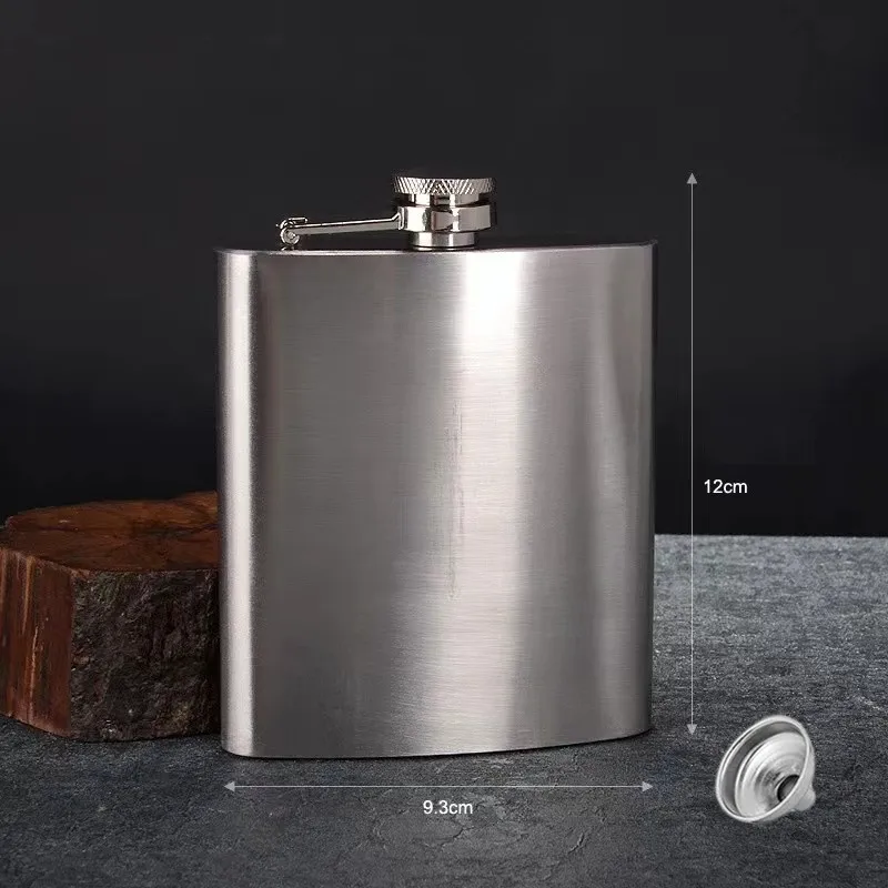 Flasque alcool acier inox gris