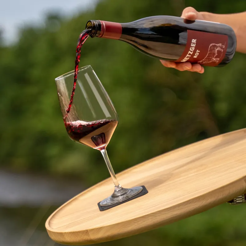 Magnet-Kristallgläser WEIN inkl. Leiste BLACK
