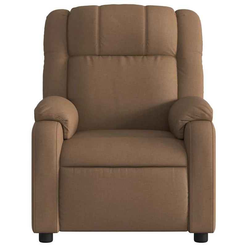 Fauteuil de relaxation fonction d'inclinaison électrique 6 points de massage en tissu marron DEC027794