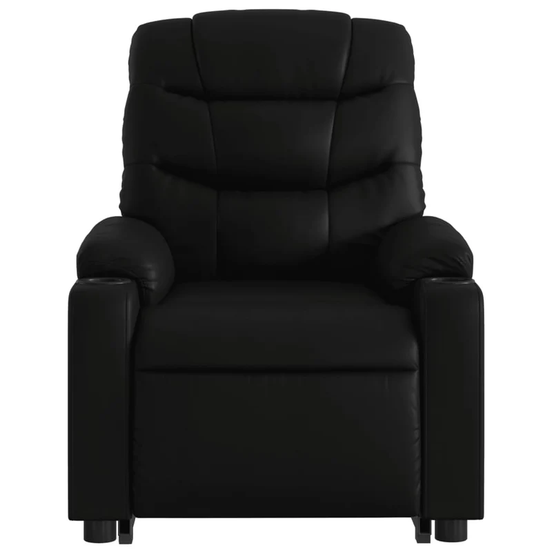 Fauteuil relax TV fonction de levage électrique très confortable en PVC noir DEC028479