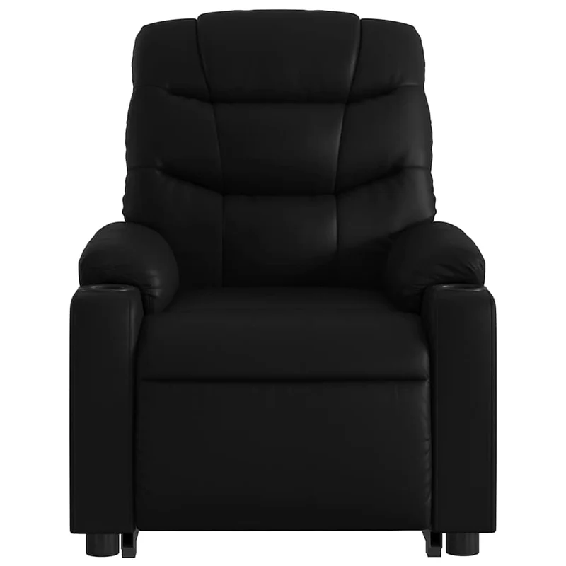 Fauteuil relax TV rembourrage confortable fonction de levage électrique en PVC noir DEC028071