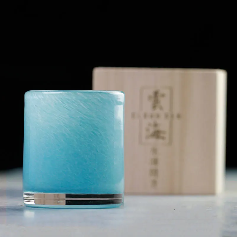 Verre à whisky japonais cristal bleue 150ml